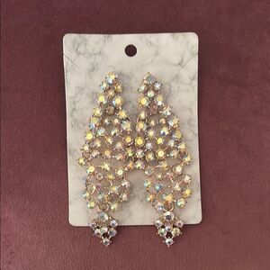 Elegant Gold Chandelier Earrings
